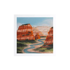 zion national park leah jay illustration mini print